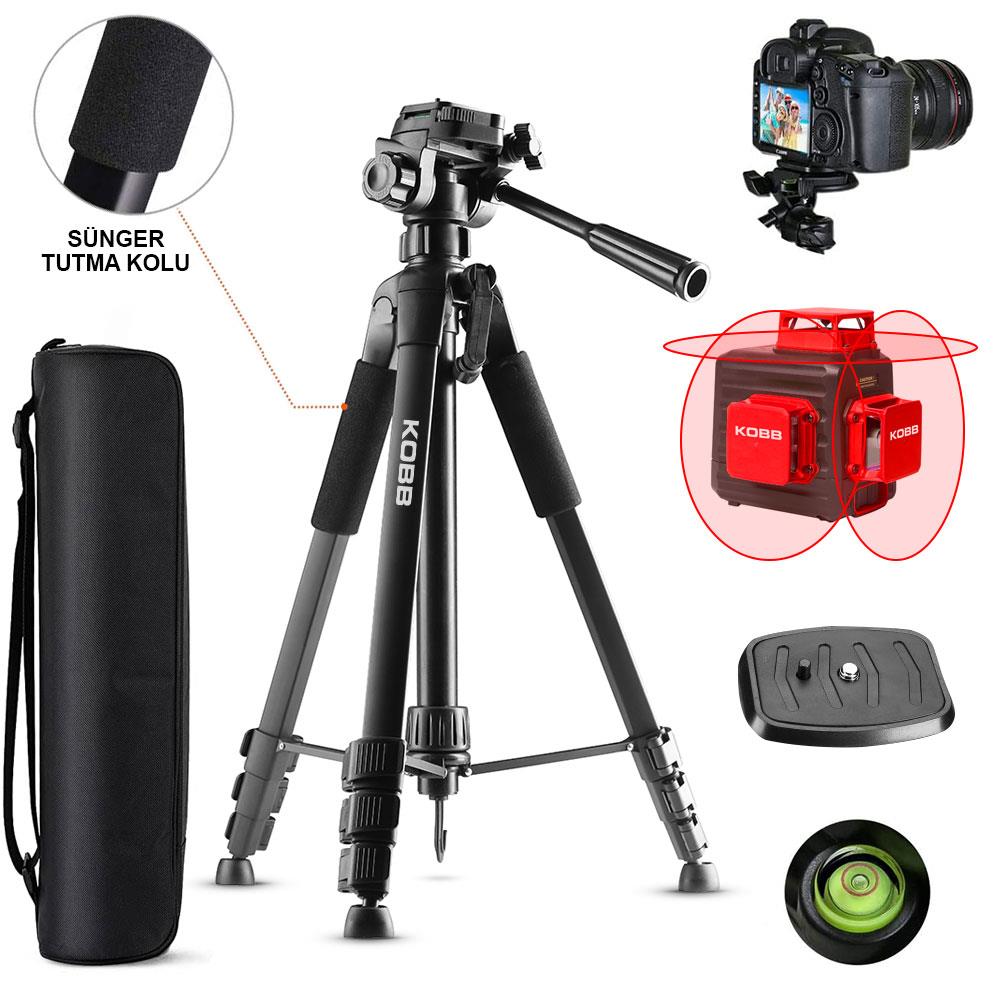 KOBB KBL20T 160CM Su Terazili Profesyonel Alüminyum Lazer Tripod - . Görsel