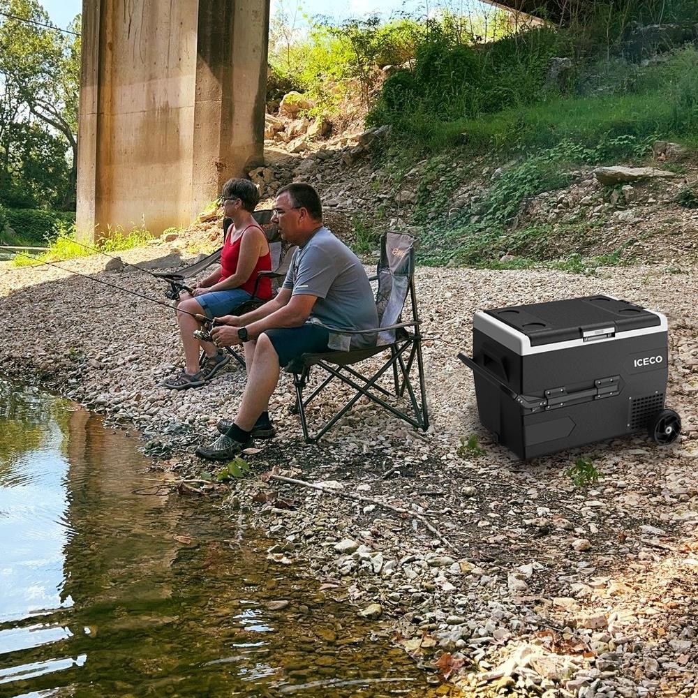 ICECO K65S 12/24Volt 65Lt Akülü/Kablolu/ Kompresörlü Tekerlekli Outdoor Oto Buzdolabı/Dondurucu (Akü Dahil Değildir) - . Görsel