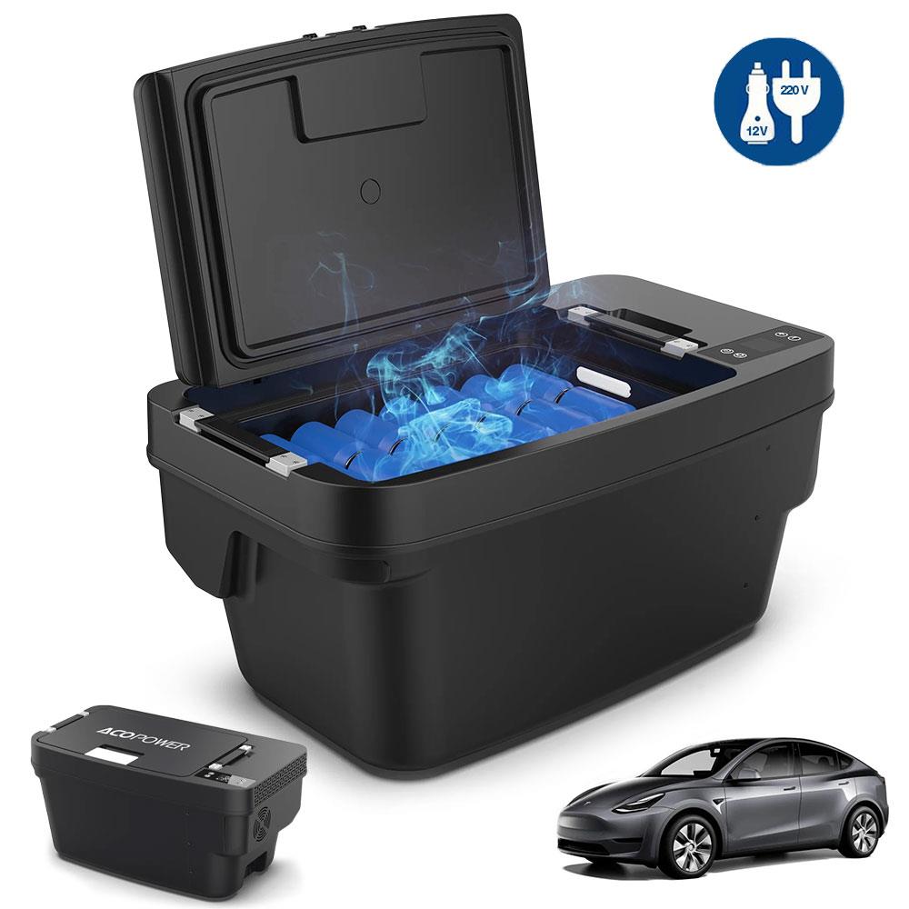 Acopower T35 12/24Volt 33Litre Tesla Model Y ile Uyumlu Kompresörlü Outdoor Oto Buzdolabı - . Görsel