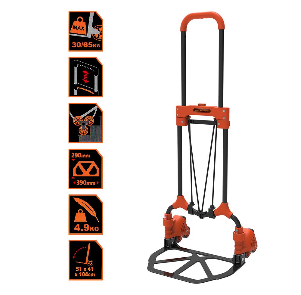 BLACK+DECKER BH201 30/65Kg Merdiven Çıkabilen Katlanır El Arabası - . Görsel
