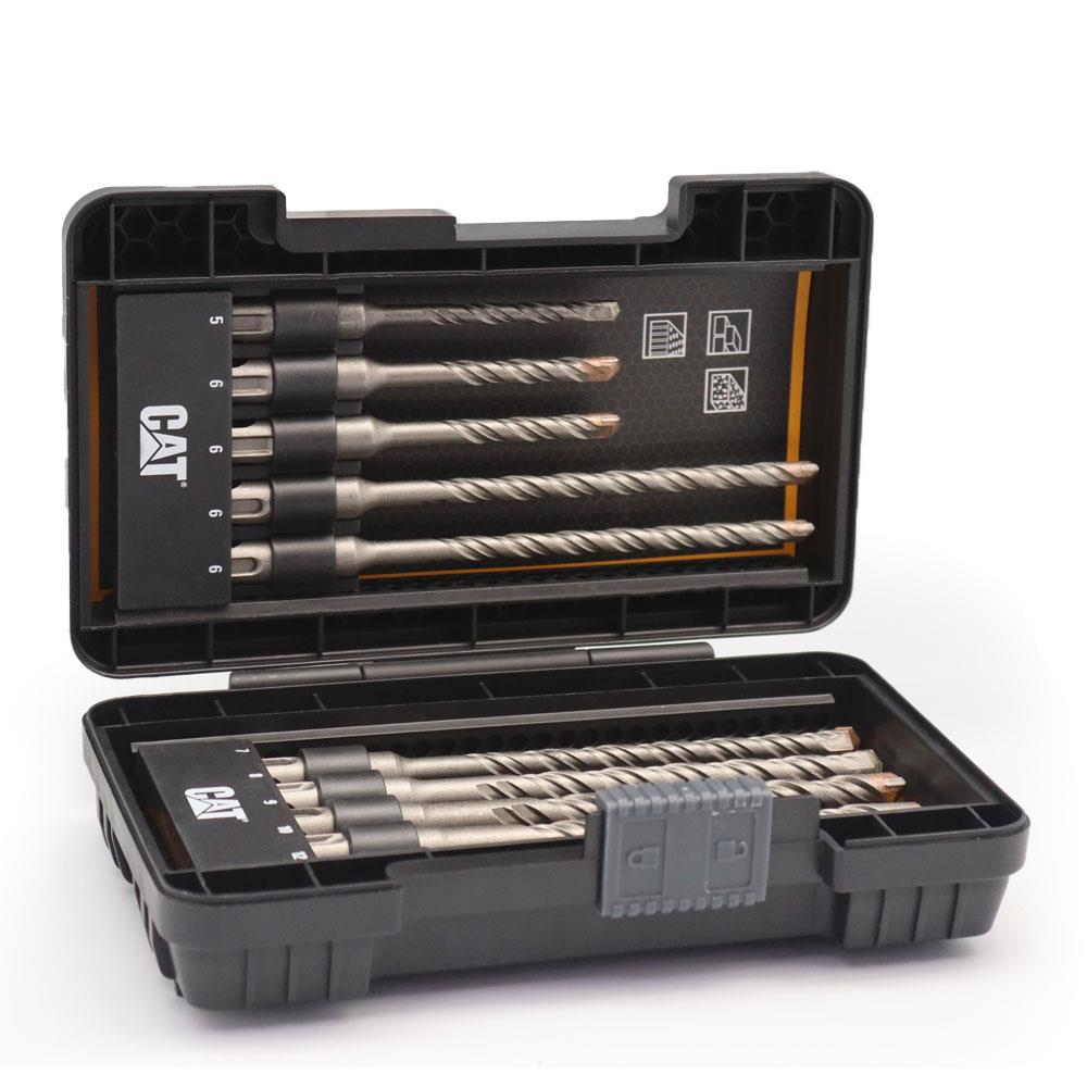 CAT DA03901 10 Parça Tungsten Karbür SDS-Plus Beton Matkap Uç Seti - . Görsel