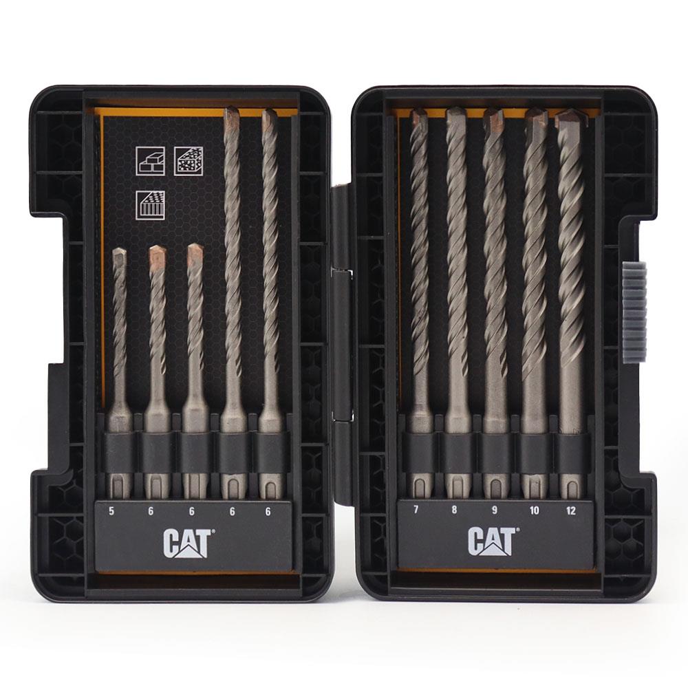 CAT DA03901 10 Parça Tungsten Karbür SDS-Plus Beton Matkap Uç Seti - . Görsel