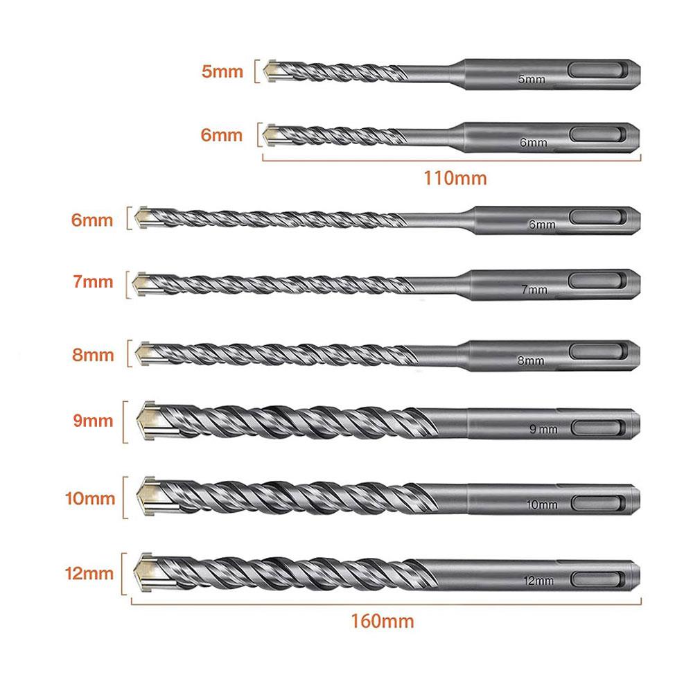 CAT DA03901 10 Parça Tungsten Karbür SDS-Plus Beton Matkap Uç Seti - . Görsel