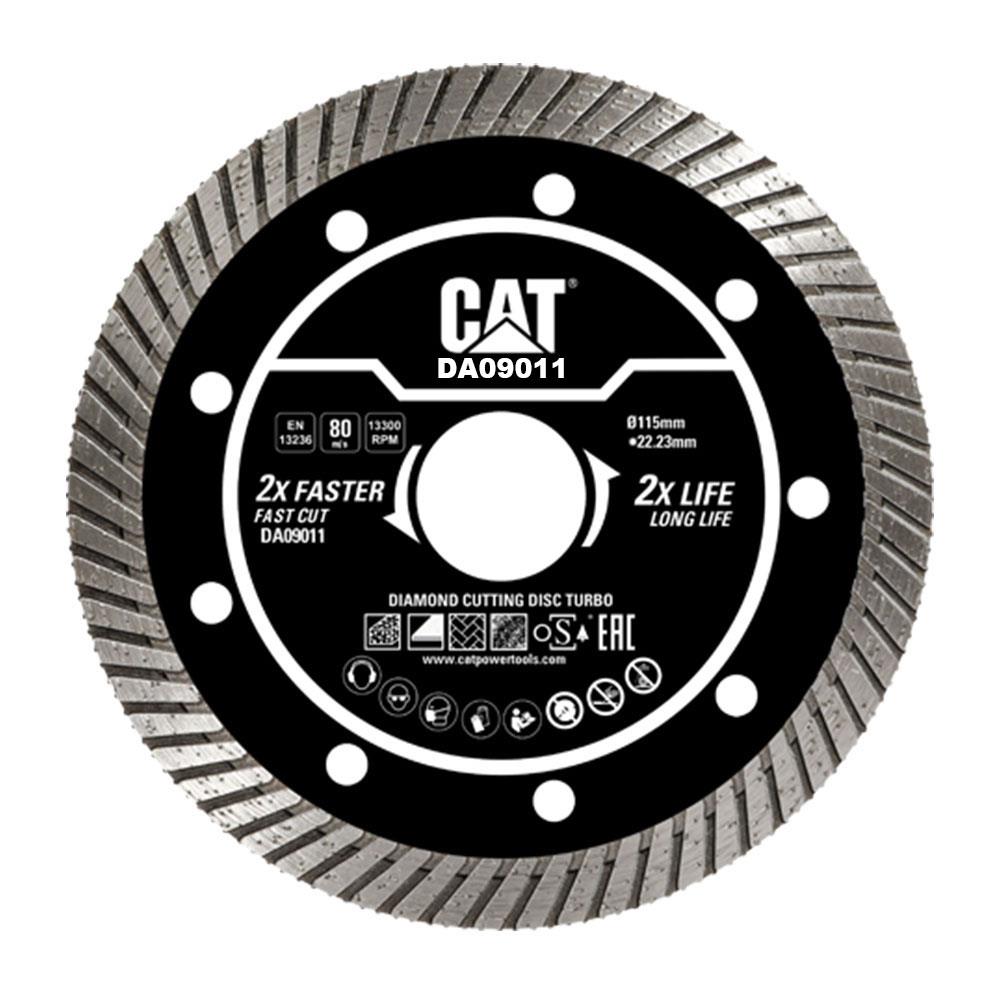 CAT DA09011 115mm Profesyonel Beton, Tuğla, Parke Taşı Elmas Kesme Diski (Turbo Kanallı Kenar) - . Görsel