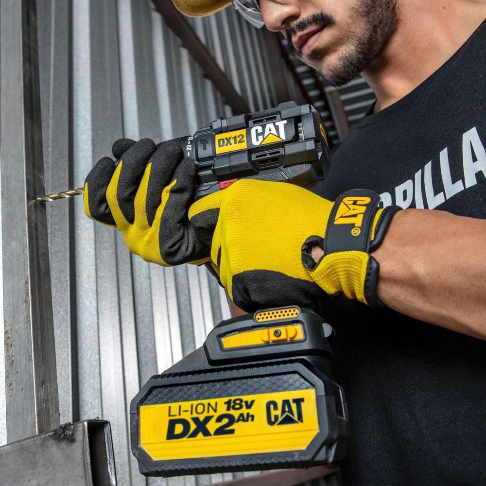 CAT DX12 18Volt/2.0Ah Li-ion Çift Akülü Kömürsüz Profesyonel Şarjlı Darbeli Matkap - . Görsel