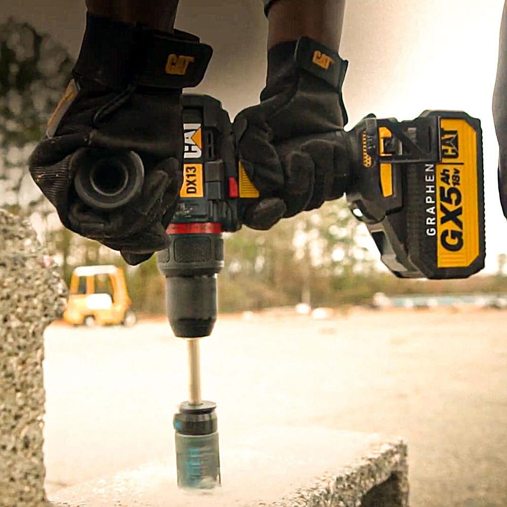 CAT DX13 18Volt/5.0Ah GRAPHENE Li-ion Kömürsüz Profesyonel Şarjlı Darbeli Matkap - . Görsel