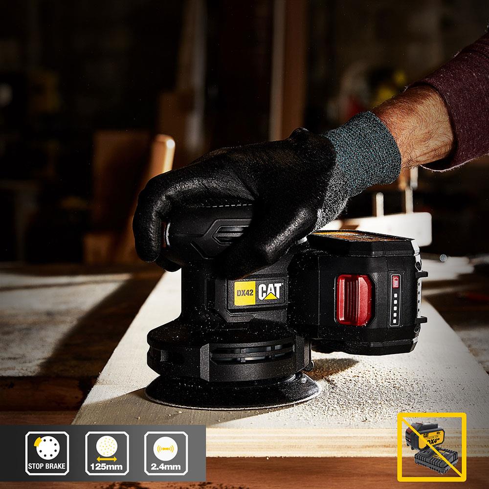 CAT DX42B 18Volt 125mm Profesyonel Devir Ayarlı Eksantrik Zımpara (Akü Dahil Değildir) - . Görsel
