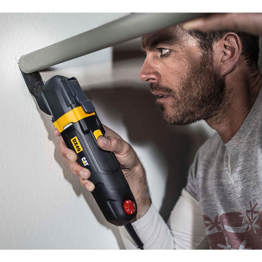 CAT DX49.1 350Watt Profesyonel Çok Amaçlı Devir Ayarlı Kesme Raspalama ve Zımpara + 14 Adet Aksesuar - . Görsel