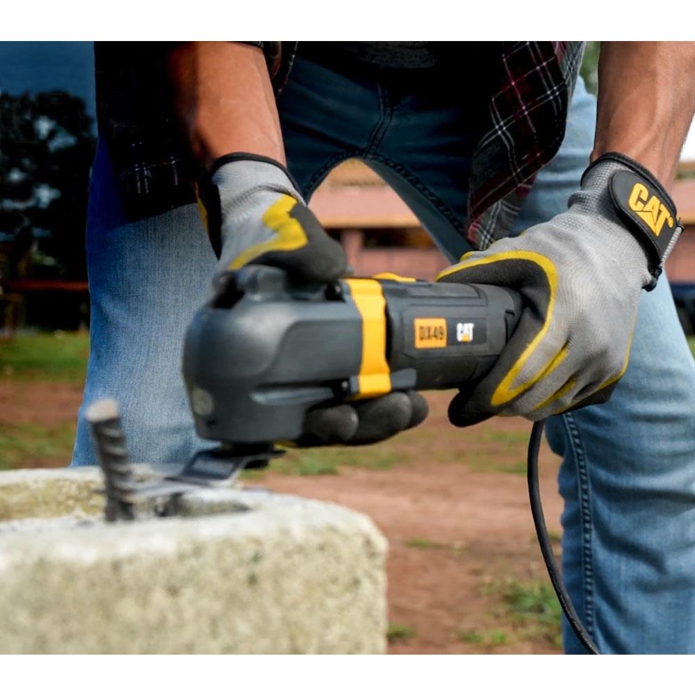 CAT DX49.1 350Watt Profesyonel Çok Amaçlı Devir Ayarlı Kesme Raspalama ve Zımpara + 14 Adet Aksesuar - . Görsel