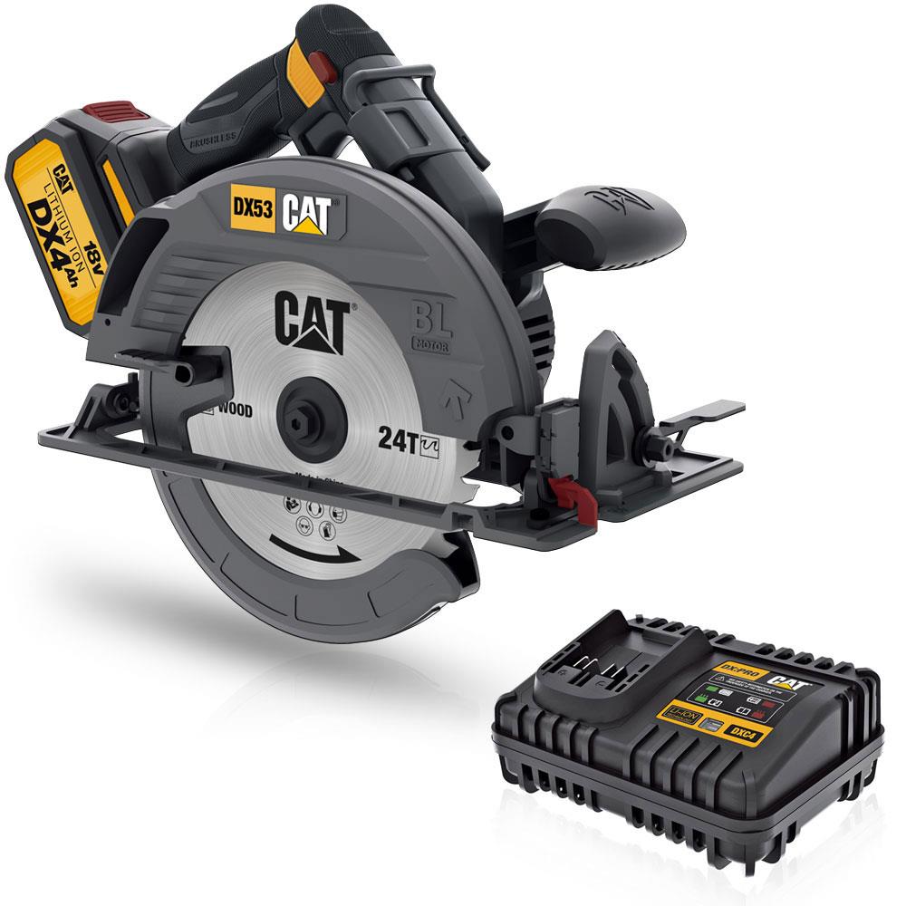 CAT DX53 18Volt 4.0Ah 185mm Kömürsüz Profesyonel Daire Testere - . Görsel