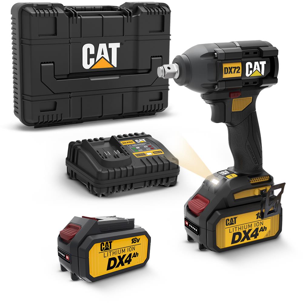 CAT DX72 18Volt/4.0Ah Li-ion Çift Akülü Şarjlı 350Nm Kömürsüz Profesyonel Somun Sıkma - . Görsel