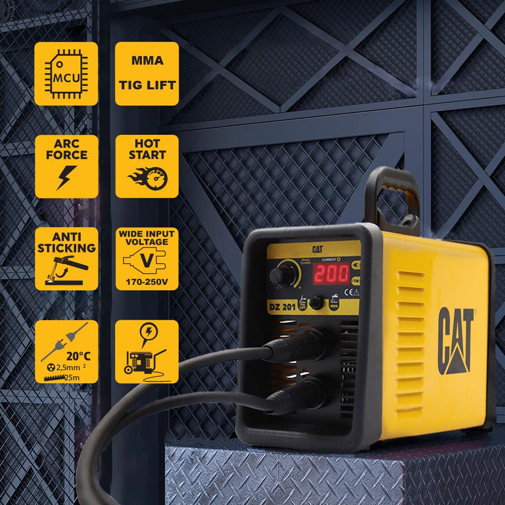 CAT DZ201 200 Amper TIG LIFT/MMA Çanta Tipi Profesyonel Dijital İnverter Kaynak Makinesi - . Görsel