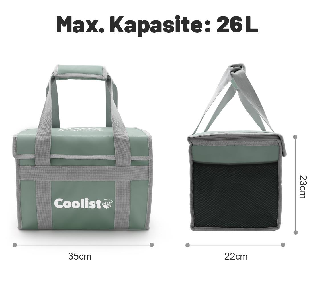 Coolist CL26LG 26 Litre Katlanabilir Termos Bez Çanta / Buzluk - . Görsel