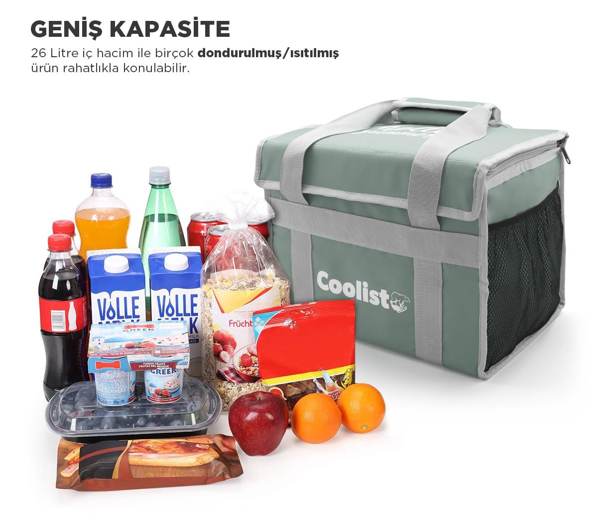 Coolist CL26LG 26 Litre Katlanabilir Termos Bez Çanta / Buzluk - . Görsel