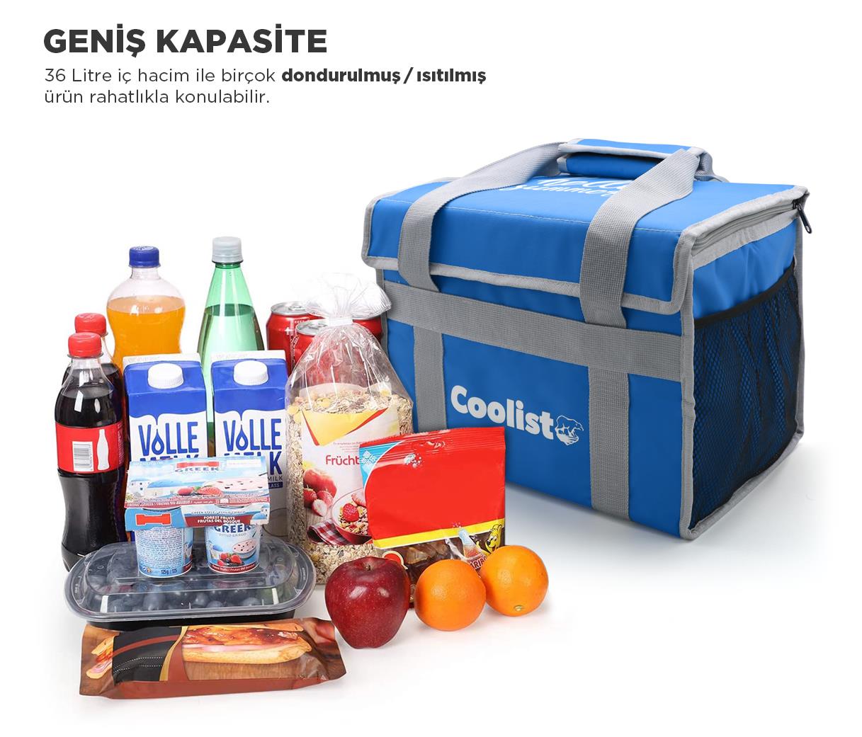 Coolist CL36B 36 Litre Katlanabilir Termos Bez Çanta / Buzluk - . Görsel