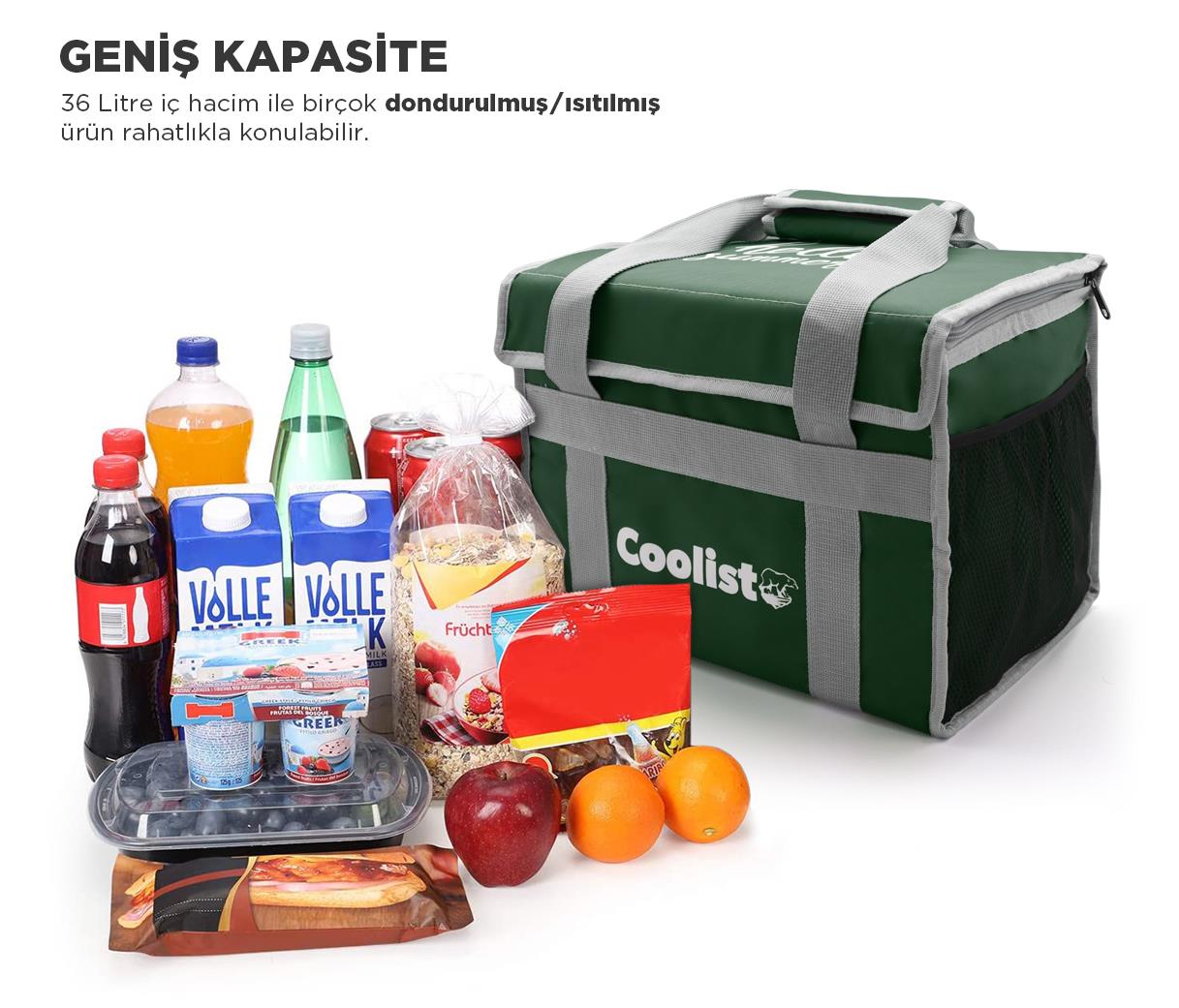 Coolist CL36G 36 Litre Katlanabilir Termos Bez Çanta / Buzluk - . Görsel