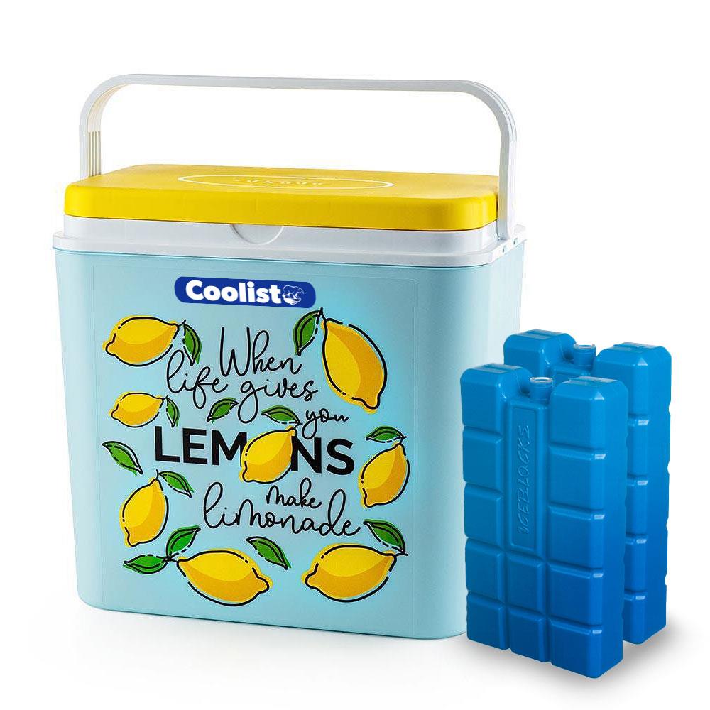 Coolist CLB30LM 30 Litre Limon Desenli Buzluk + 3 Adet 400gr. Buz Kaseti - . Görsel