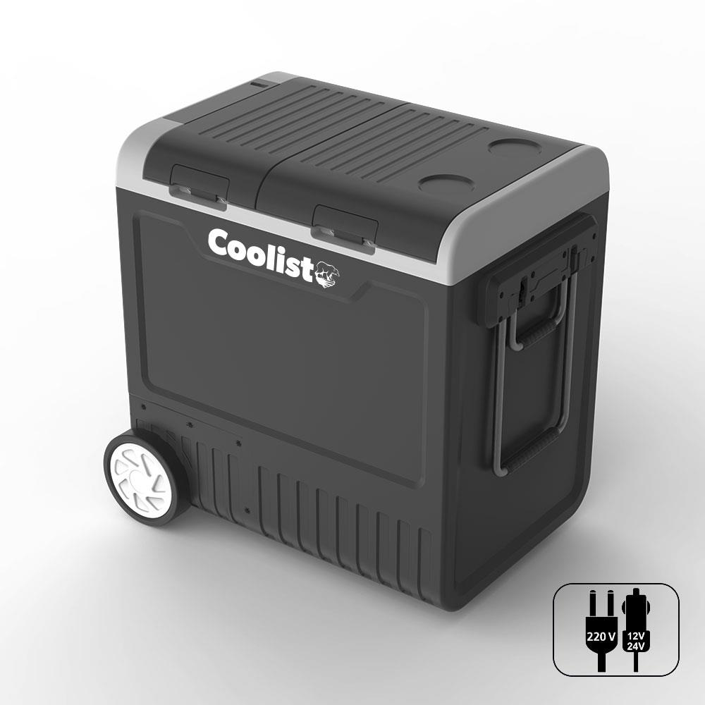 Coolist CLK65W 12/24Volt 220Volt 65 Litre Çift Bölmeli Tekerlekli Outdoor Kompresörlü Oto Buzdolabı/Dondurucu - . Görsel