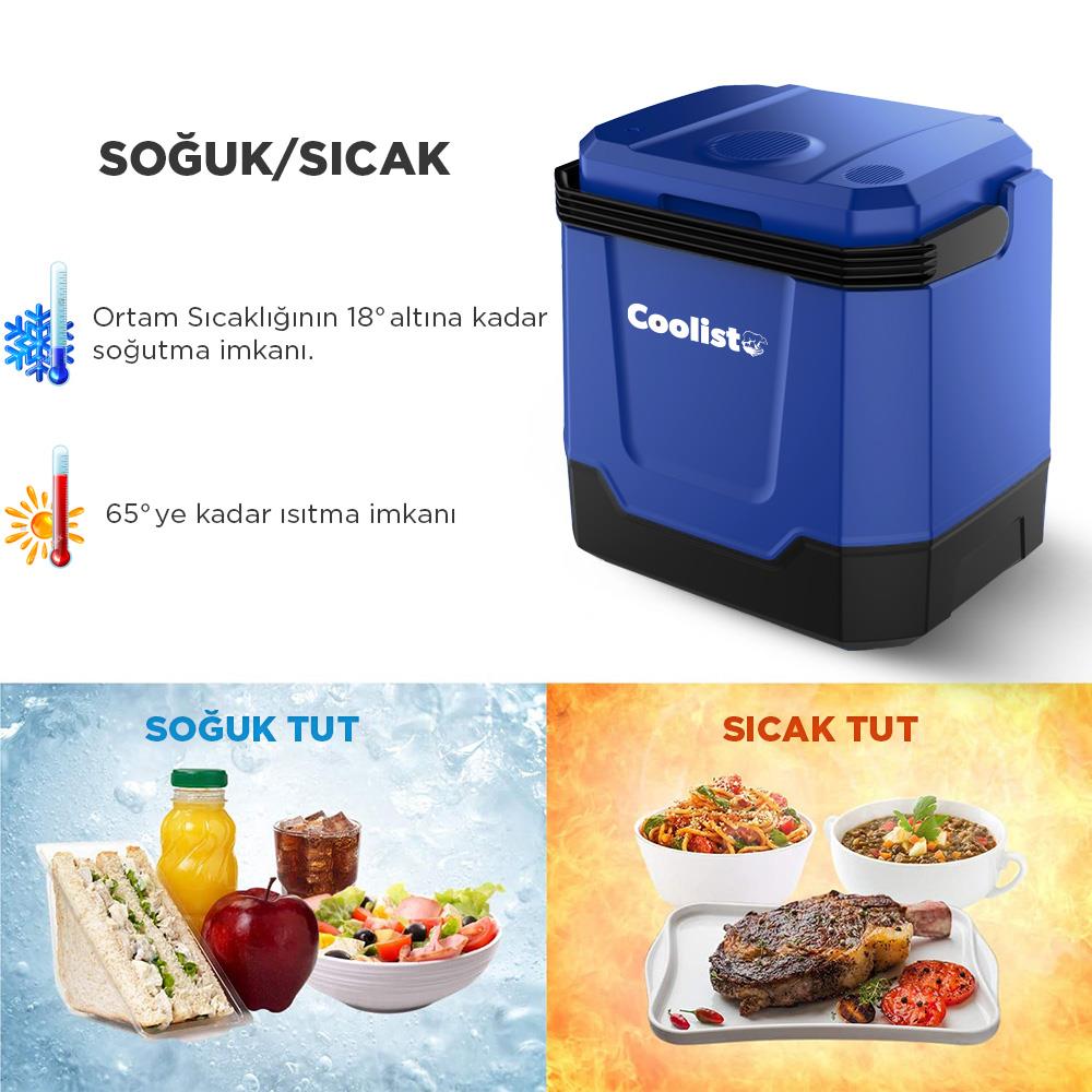 Coolist CLT33 12Volt/220Volt AC/DC 33 Litre Sıcak/Soğuk Oto Buzdolabı - . Görsel