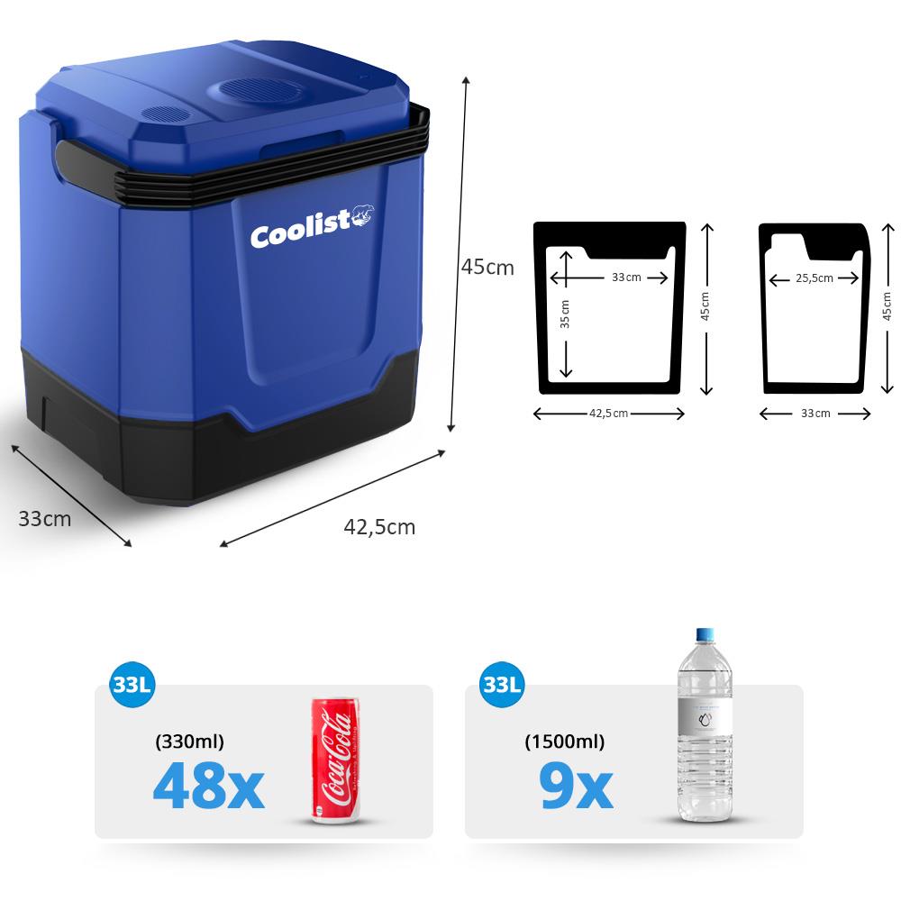Coolist CLT33 12Volt/220Volt AC/DC 33 Litre Sıcak/Soğuk Oto Buzdolabı - . Görsel