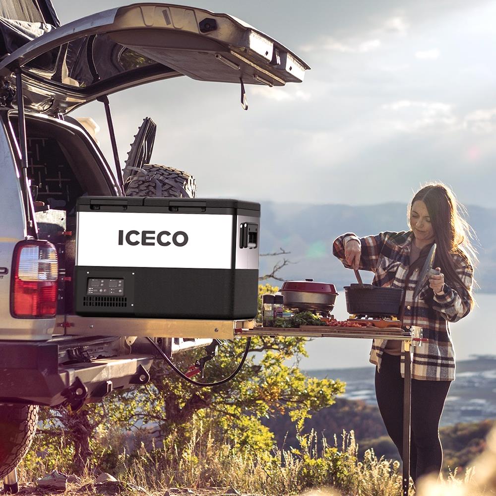 ICECO TCD55 12/24Volt 55 Litre Çift Bölmeli Outdoor Kompresörlü Oto Buzdolabı/Dondurucu - . Görsel