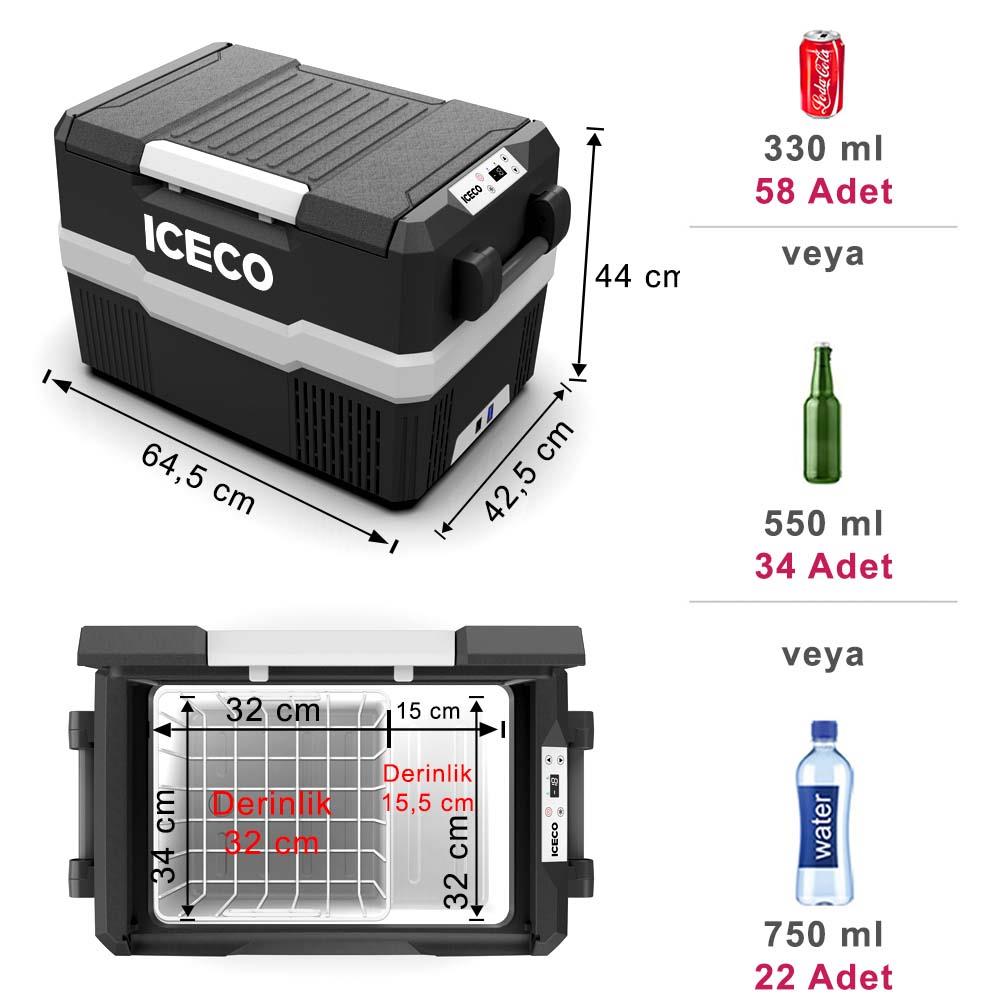 ICECO YCD45S 12/24Volt 43 Litre Outdoor Kompresörlü Oto Buzdolabı - . Görsel