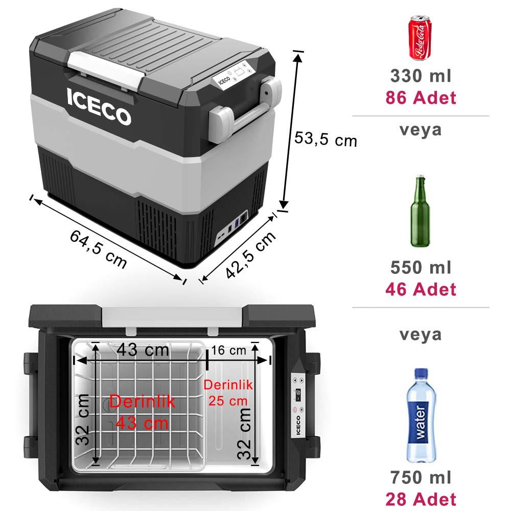 ICECO YCD60S 12/24Volt 56 Litre Outdoor Kompresörlü Oto Buzdolabı - . Görsel