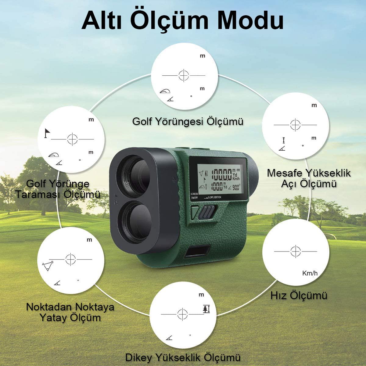 KOBB KBL1000 1Km Profesyonel Optik Dürbünlü Golf Lazer Metre + Hız Tespit Cihazı - . Görsel