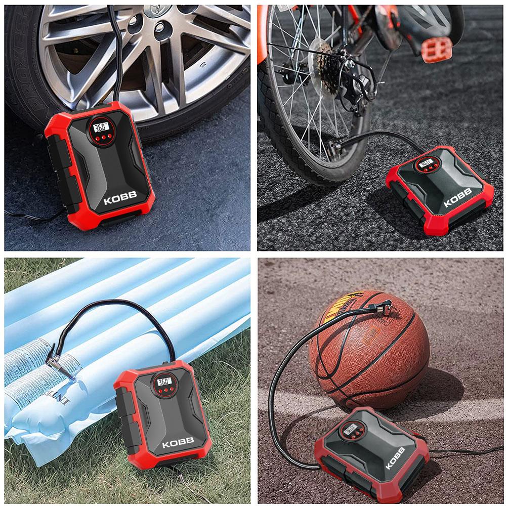 KOBB KB200 12Volt 150 PSI Ayarlanabilir Dijital Basınç Göstergeli Hava Lastik Şişirme Pompası - . Görsel