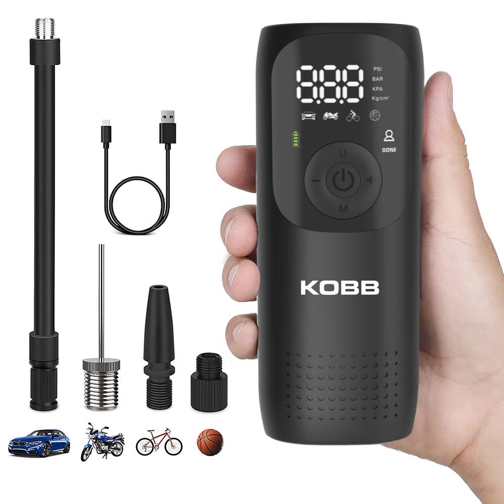 KOBB KB411 Şarjlı Li-ion 150 PSI Taşınabilir Dijital Basınç Göstergeli Led Aydınlatmalı Akıllı Lastik Şişirme Pompası - . Görsel