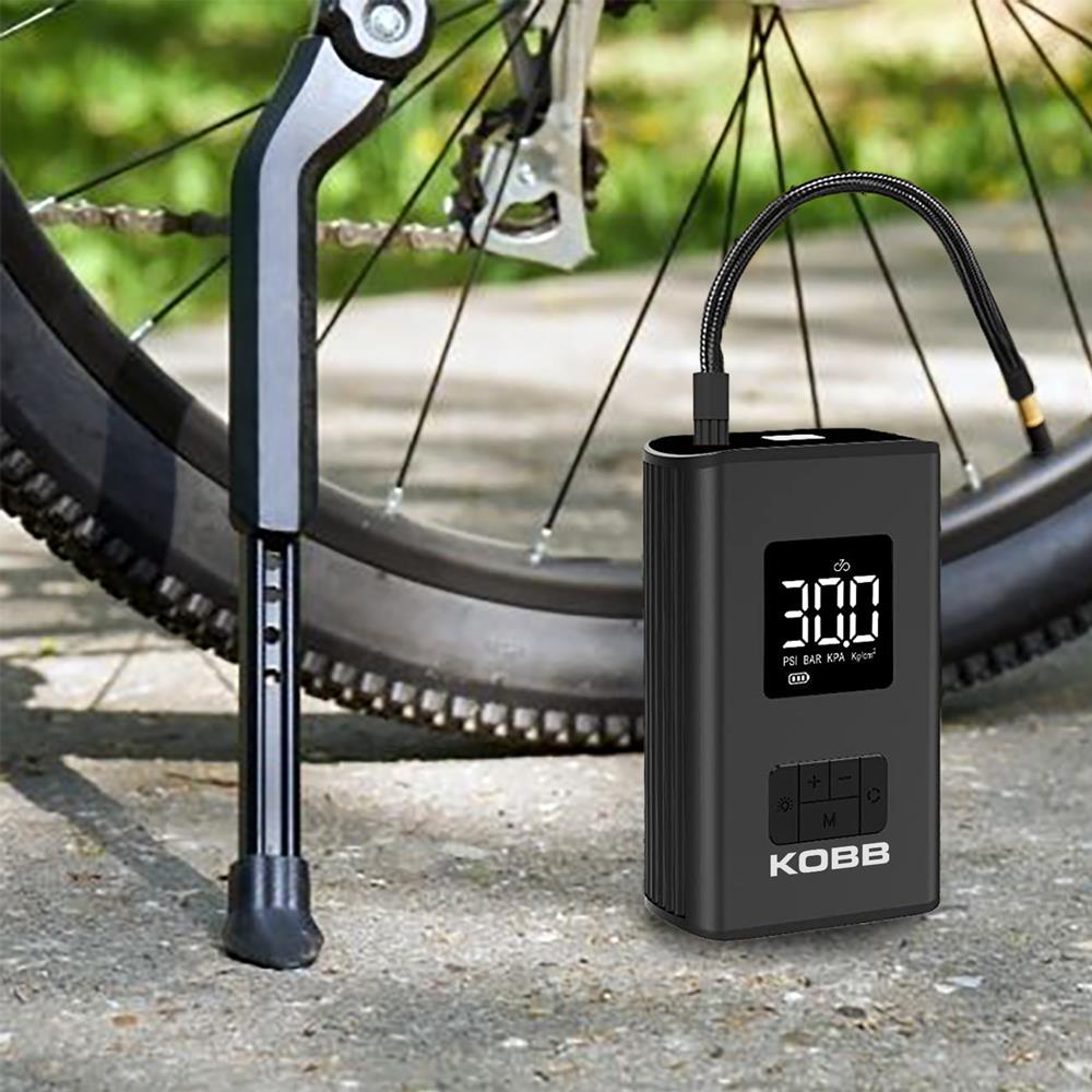 KOBB KB425 12V/Şarjlı Li-ion 150 PSI Dijital Göstergeli Akıllı Lastik Şişirme Pompası+ Powerbank + SOS + Led - . Görsel