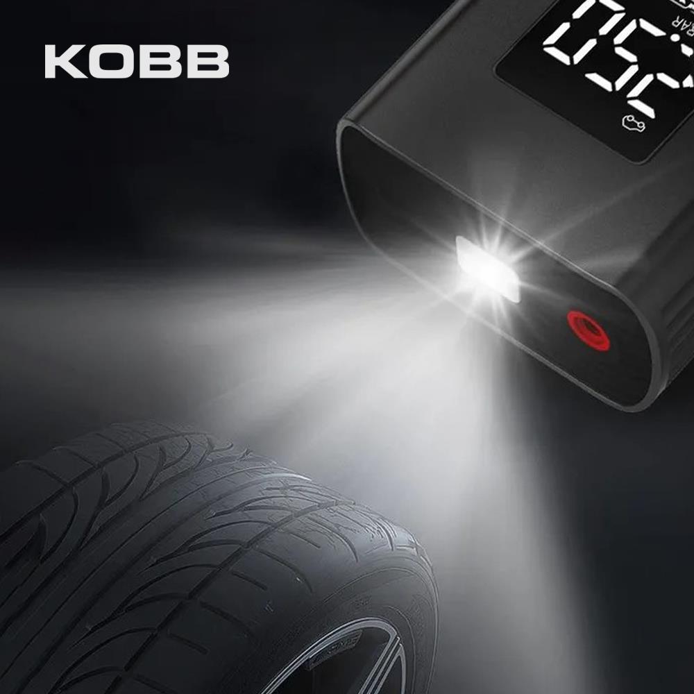KOBB KB425 12V/Şarjlı Li-ion 150 PSI Dijital Göstergeli Akıllı Lastik Şişirme Pompası+ Powerbank + SOS + Led - . Görsel