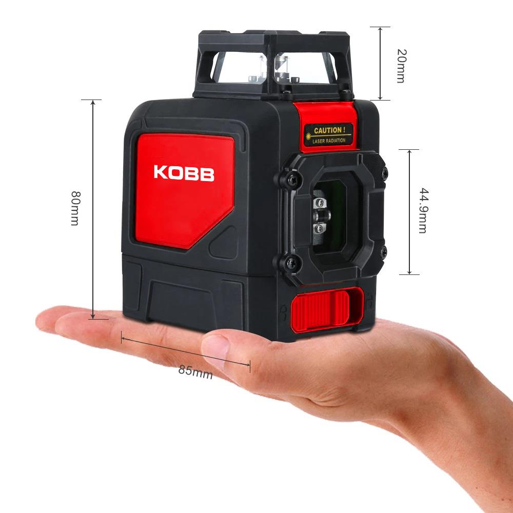 KOBB KBL30GTP 25 Metre Profesyonel Yatay 360° ve Dikey Otomatik Hizalamalı Yeşil Çapraz Çizgi Lazer Distomat + Tripod - . Görsel