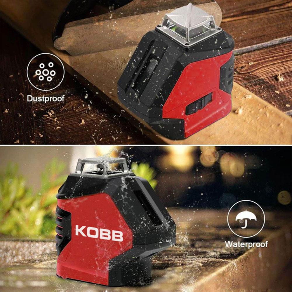 KOBB KBL88G 25M Profesyonel Yatay 360° ve Dikey Otomatik Hizalamalı Nokta Şakül ve Yeşil Çapraz Çizgi Lazer Distomat - . Görsel