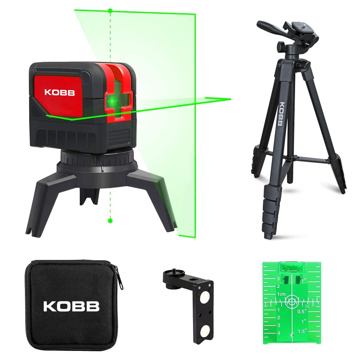 KOBB KBL92GTP 30M Profesyonel Yatay ve Dikey Otomatik Hizalamalı Yeşil Çapraz Çizgi Lazer,Noktalı Şakül Lazer Distomat - . Görsel