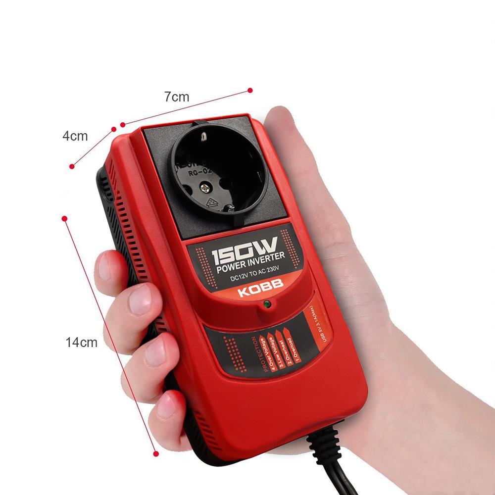 KOBB KBN150 12V/220V 150Watt Modifiye Sinüs Dönüştürücü İnvertör - . Görsel