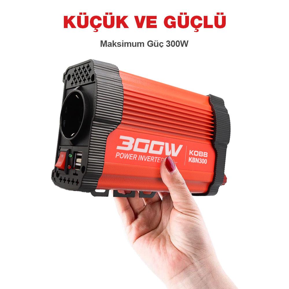 KOBB KBN300 12V/220V 300Watt Modifiye Sinüs Dönüştürücü İnvertör - . Görsel