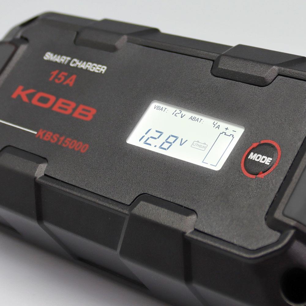 KOBB KBS15000 6V/12V/24V 300A Akıllı Dijital Akü Şarj ve Akü Bakım/Desülfatör - . Görsel