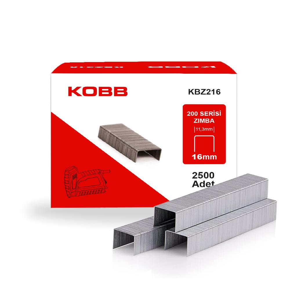 KOBB KBZ216 16mm 2500 Adet 200 Serisi Ağır Hizmet Tipi Zımba Teli - . Görsel