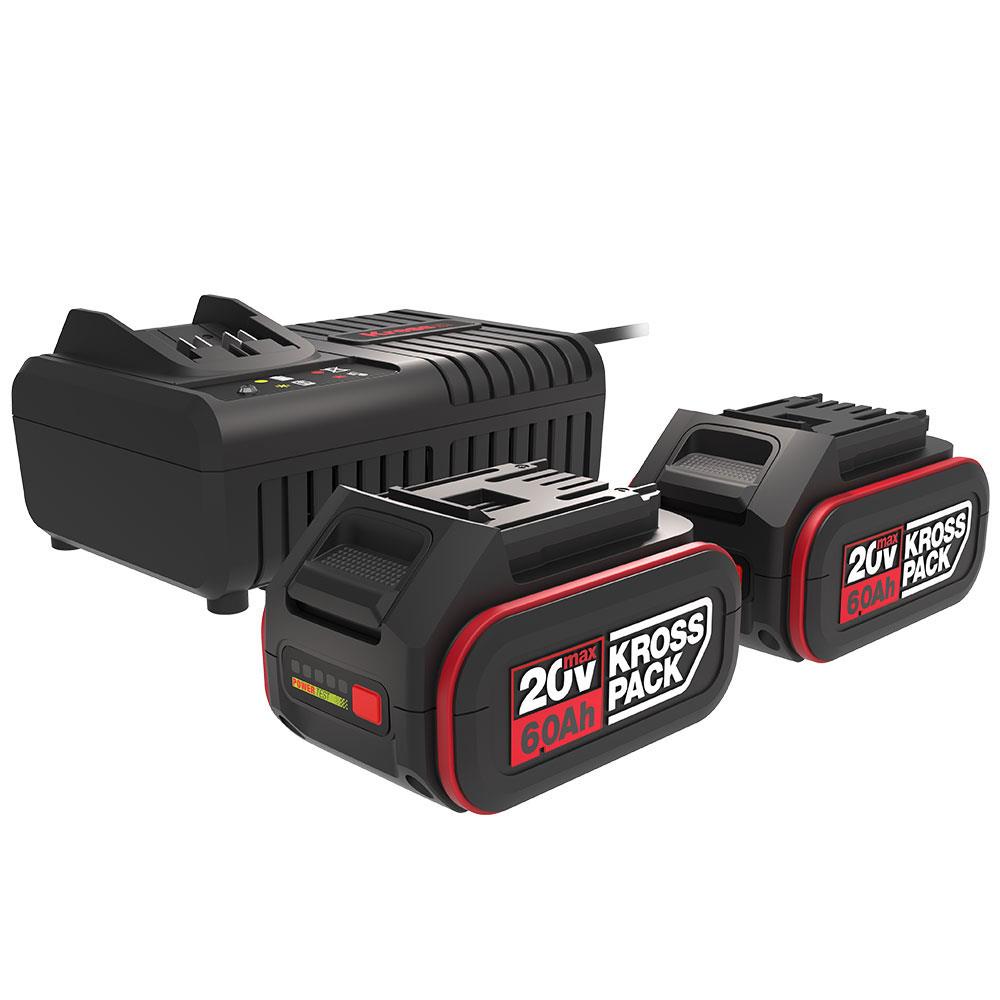 Kress KAD22 20Volt 6.0Ah Kross Pack Li-ion Çift Akü ve Akü Şarj Cihazı - . Görsel