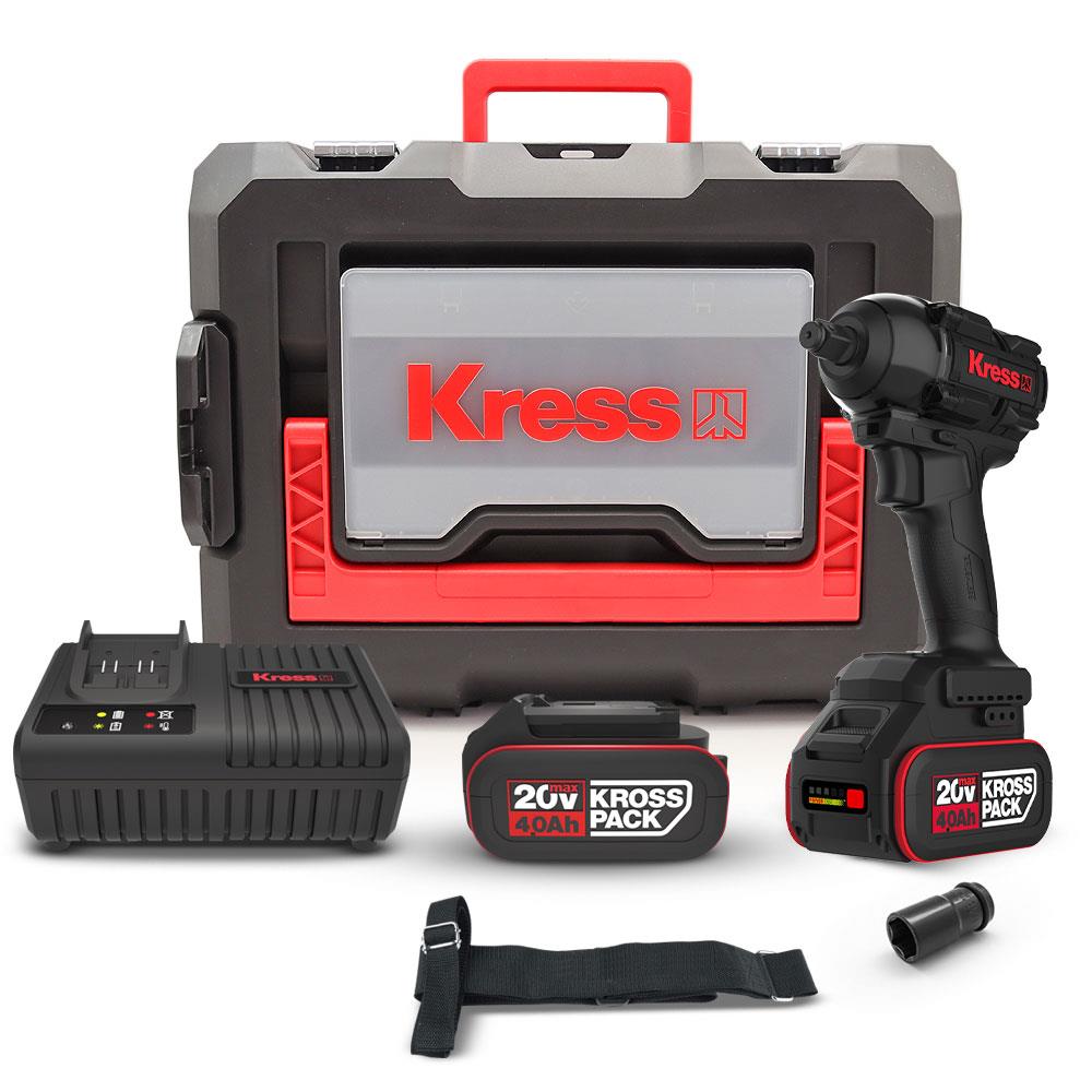 Kress KH275 20Volt/4.0Ah Li-ion Çift Akülü 500Nm Kömürsüz Profesyonel Şarjlı Somun Sıkma - . Görsel