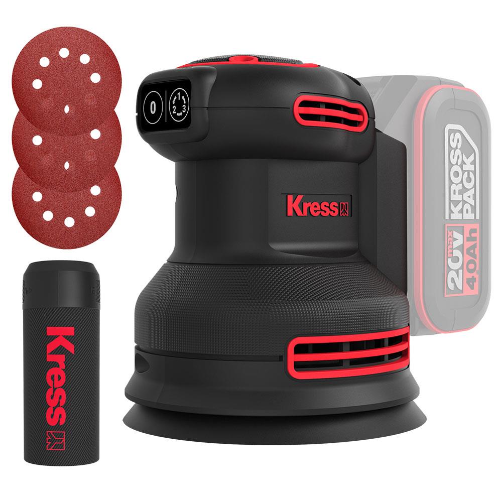 Kress KUD20.9 20Volt 125mm Kömürsüz Profesyonel Devir Ayarlı Eksantrik Zımpara (Akü Dahil Değildir) - . Görsel