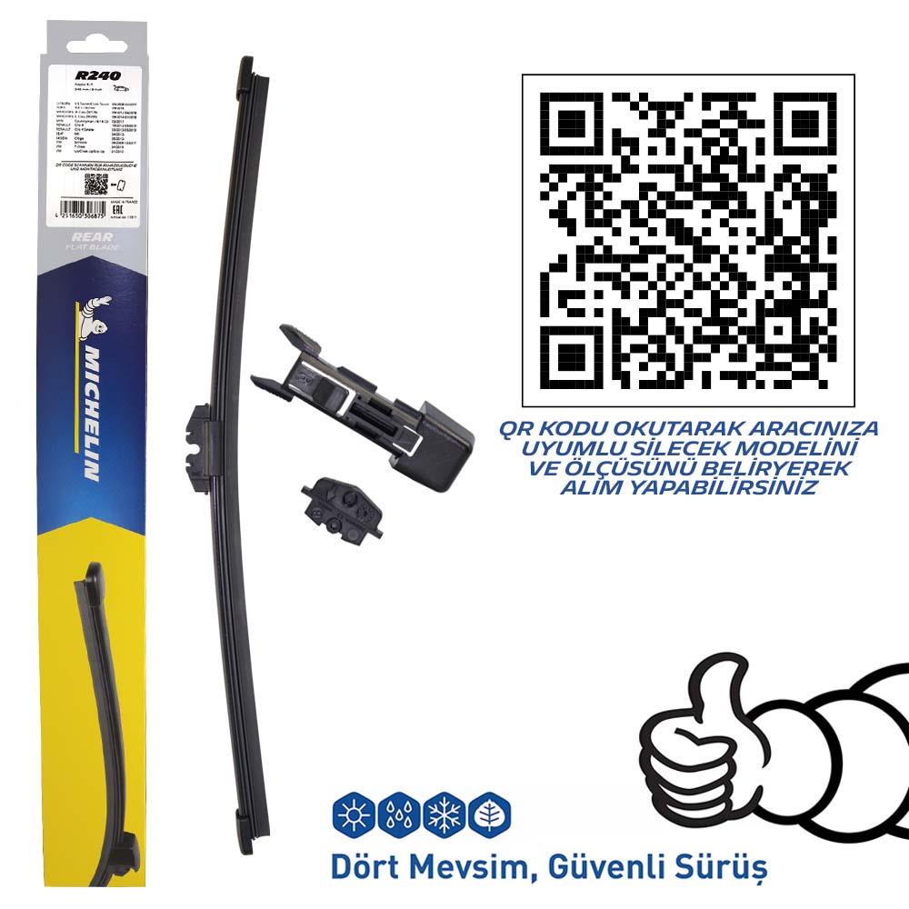 Michelin EASYCLIP™ MCR240 24CM 1 Adet Universal Muz Tipi Arka Silecek - . Görsel