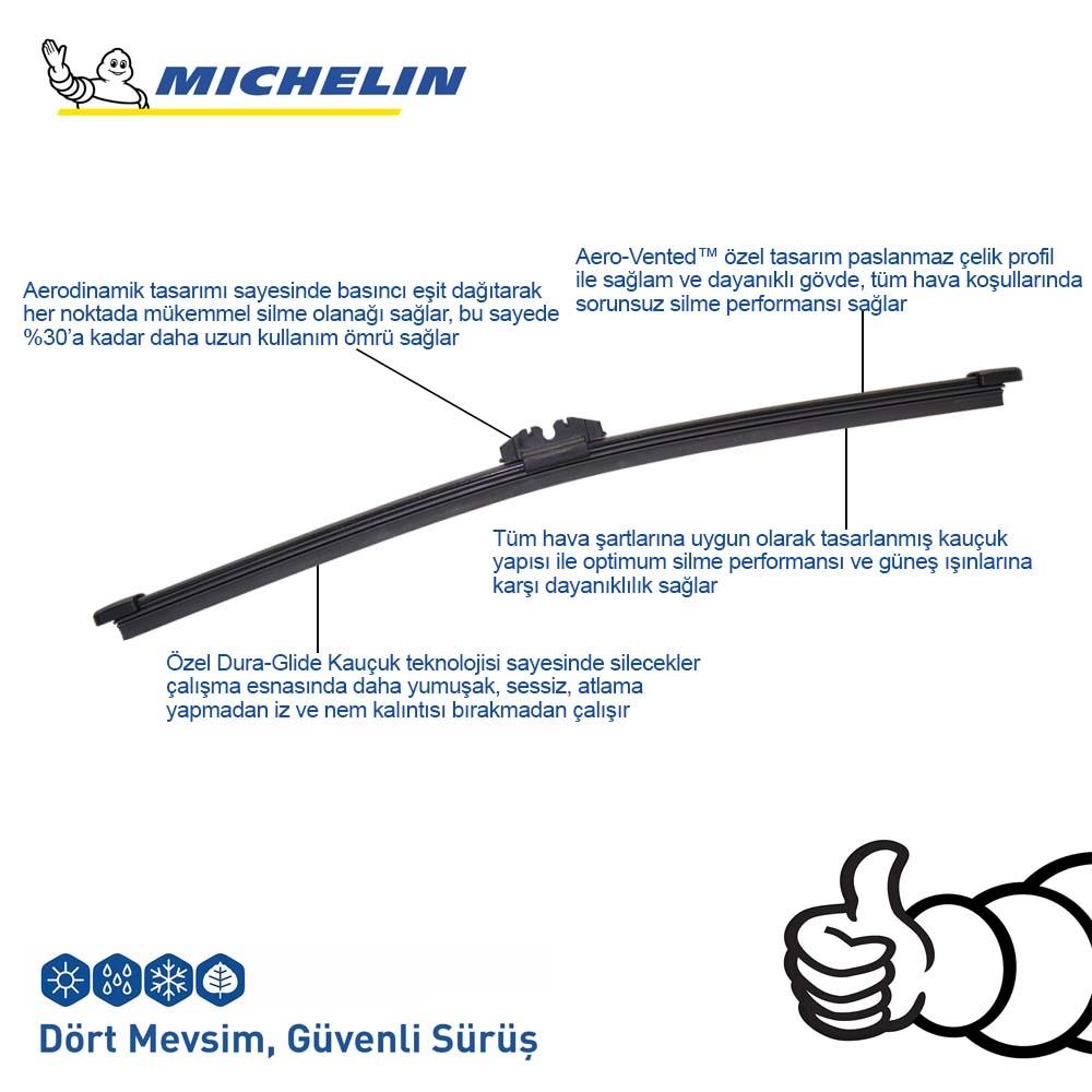 Michelin EASYCLIP™ MCR430 43CM 1 Adet Universal Muz Tipi Arka Silecek - . Görsel
