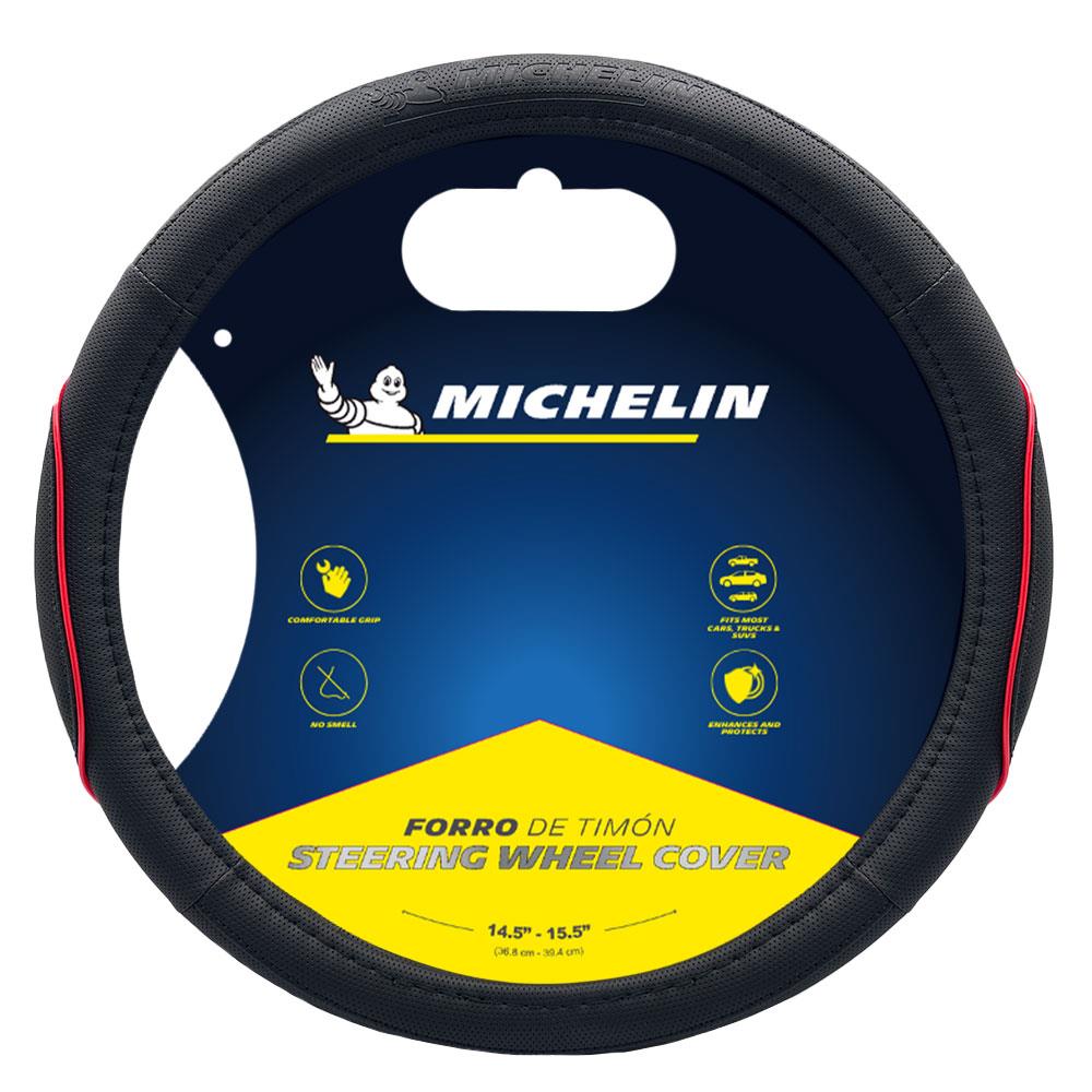 Michelin MC1003NR Premium Suni Deri Direksiyon Kılıfı KIRMIZI - . Görsel