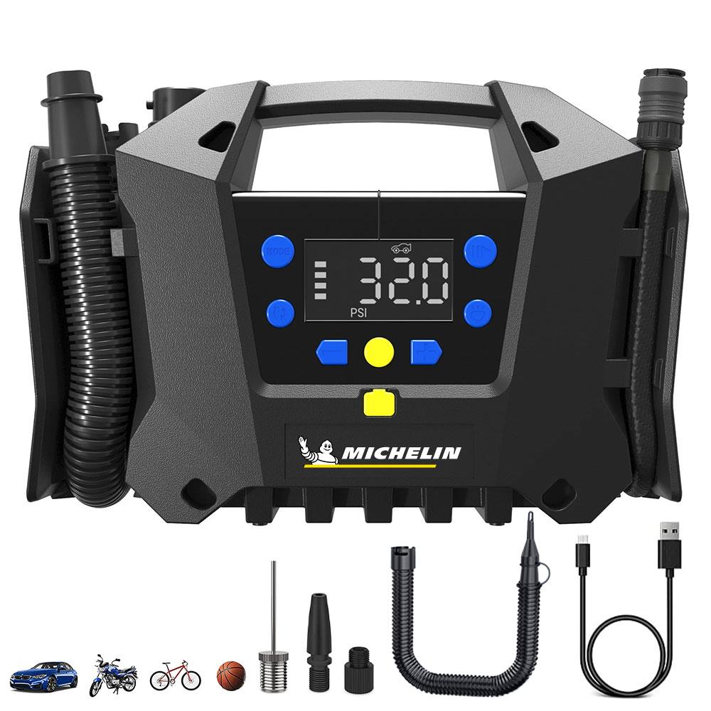 Michelin MC34259 11.1Volt/2.5Ah.120PSI Ayarlanabilir Dijital Basınç Göstergeli Şarjlı Lastik&Yatak Şişirme Pompası - . Görsel