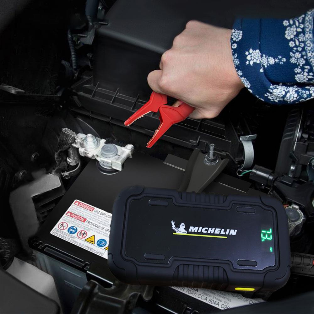Michelin MJS80 12Volt 1000Amp Lityum Polimer Akü Takviye + Powerbank + Led Lamba - . Görsel