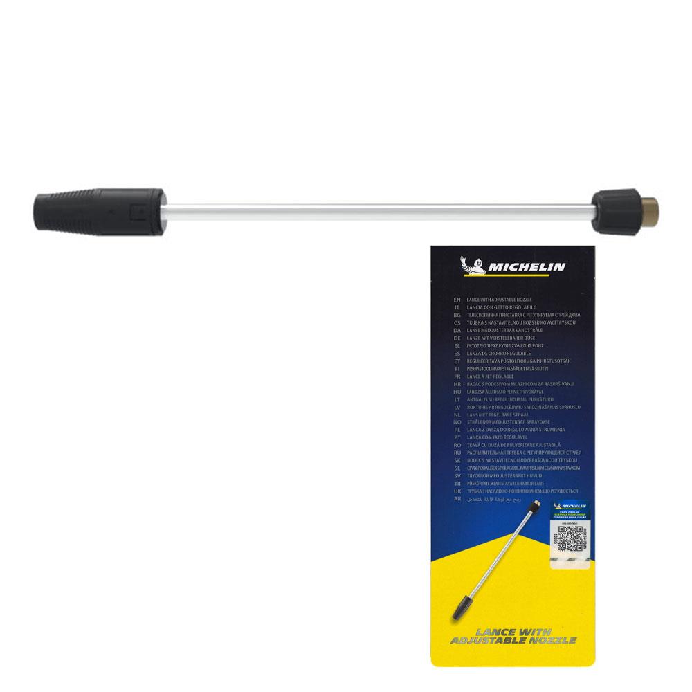 Michelin MPX47014 Basınçlı Yıkama Makinesi Tabancası İçin Pirinç Alaşımlı Mızrak ve Basınç Ayarlı Su Püskürtme Başlığı - . Görsel