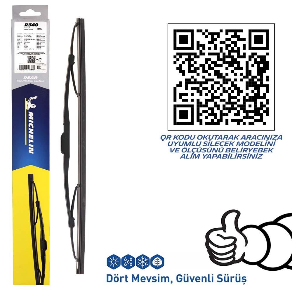 Michelin Rainforce™ MCR340 34CM 1 Adet Universal Telli Arka Silecek - . Görsel