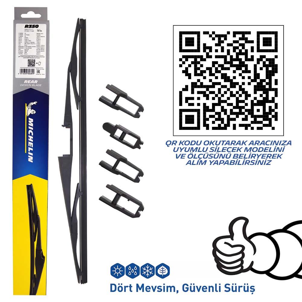 Michelin Rainforce™ MCR350 35CM 1 Adet Universal Telli Hibrit Arka Silecek - . Görsel